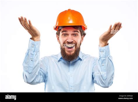 Cheerful Emotional Worker Industry Construction Lifestyle Cropped View