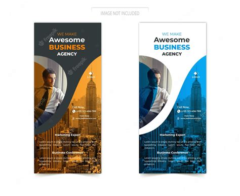 Premium Vector Corporate Business Roll Up Display Standee Banner Design