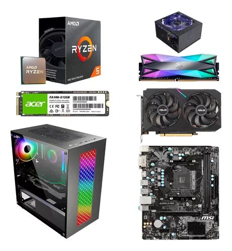 Pc Gamer Amd Ryzen 5 512gb Ssd 16gb Ram Radeon Rx 6500 Xt | Envío gratis