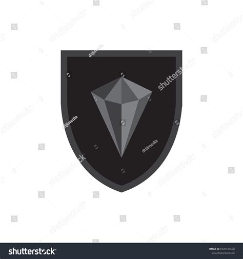 Diamond Shield Logo Design Vector Stock Vector Royalty Free