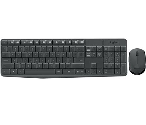 Комплект (клавиатура, мышь) беспроводной Logitech MK235 Black USB (920 ...
