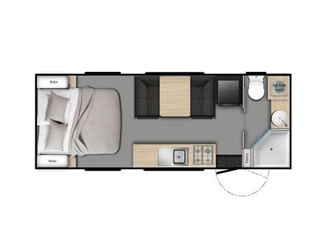 Spin 429 200 Caravan With Queen Size Bed Spinifex Caravans