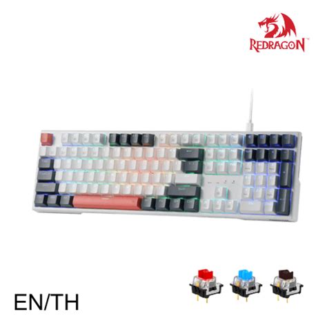 Redragon K668 TRUNDLE Hot Swappable Gaming Keyboard 104 Keys Extra 4 EN TH Shopee Thailand