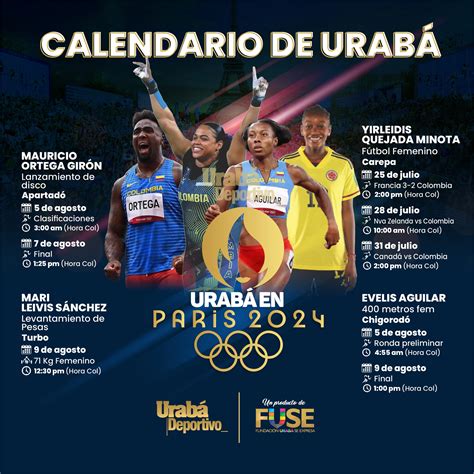Urabá - Este es el calendario de los deportistas de Urabá en los Juegos