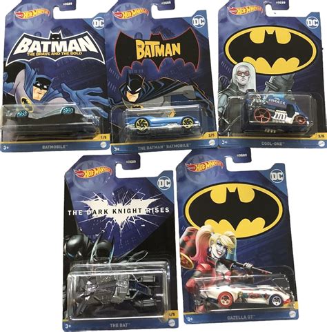 Hot Wheels Batman Batmobile Juego Completo De Veh Culos Fundidos A Troquel Mix De Hdg