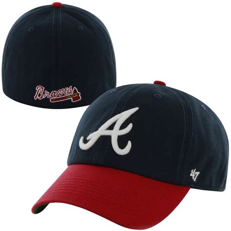 atlanta braves navy home franchise fitted hat