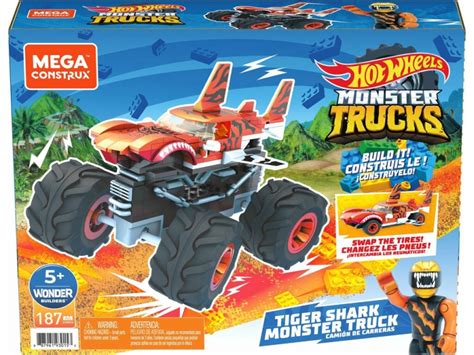 Mirax Hobbies MATTEL GVM26 MEGACONSTRUX HOT WHEELS MONSTER TRUCK TIGER SHARK