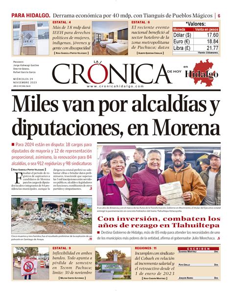 La Crónica De Hoy En Hidalgo ~ 29 11 2023