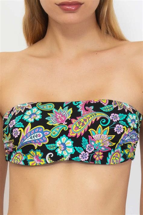 Bikini A Fascia Nero Con Slip Laccetti Verdissima INTIMO ABBIATI