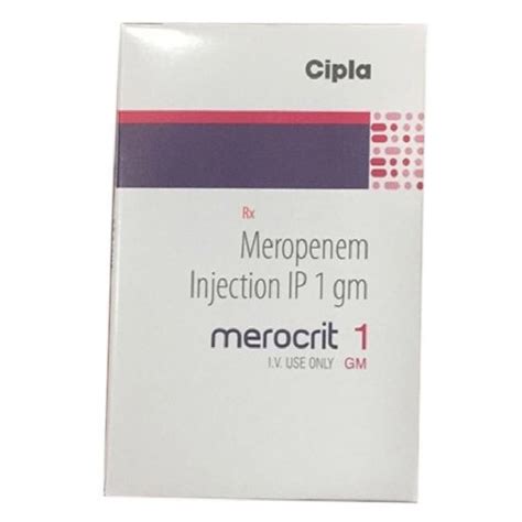 1 Gm Meropenem Injection IP For Iv Use Only Prescription At Rs 3663