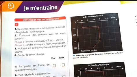 Étincelle SVT 2AC Correction des exercices je m entraîne P 34 YouTube