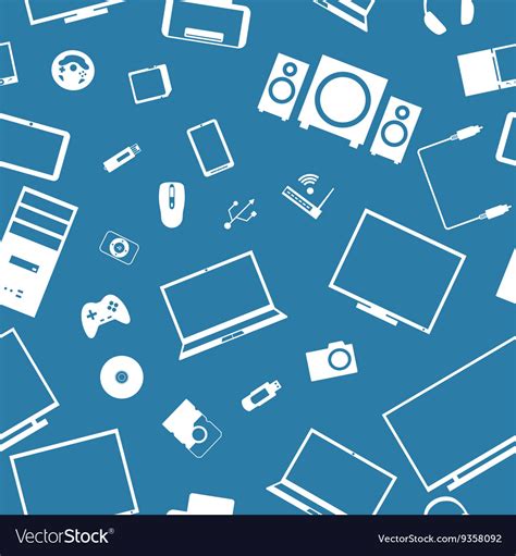 seamless background  digital devices vector image