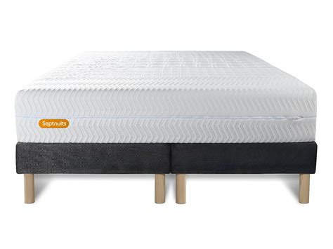 Matelas X Double Sommiers Gris X Memo Bio Mousse M Moire