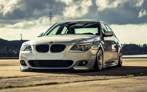 Download Wallpapers Tuning Bmw M5 E60 Low Rider E60 Stance Parking German Cars Bmw For