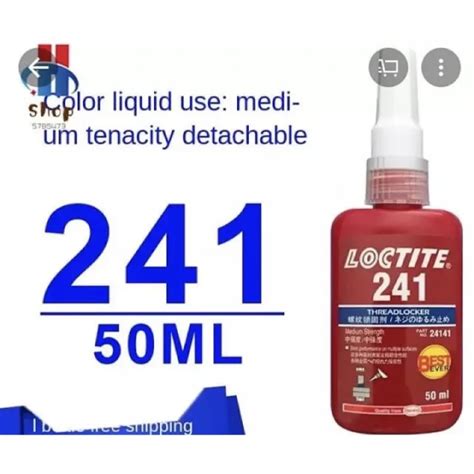 2r50ml Red Medium Strength 243241 Threadlocking To Glue M8 M20