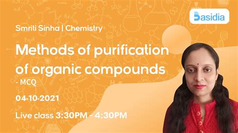 Methods Of Purification Of Organic Compounds Mcq Neet Chemistry