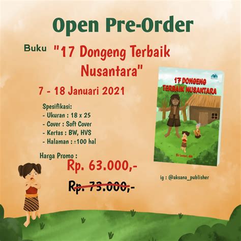 pre order buku  dongeng terbaik nusantara ghirah belajar