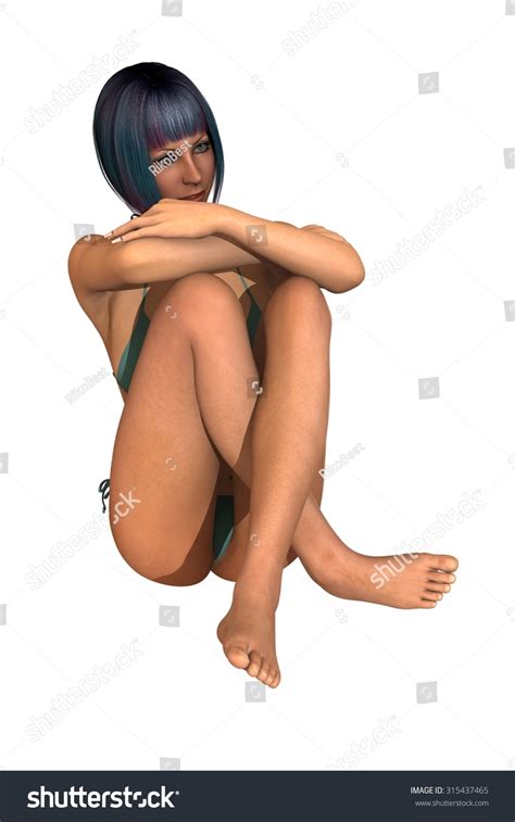 Beautiful Sexy Woman Bikini On White Stock Illustration Shutterstock