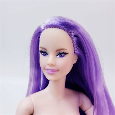 Nude Hybrid Barbie Doll Made To Move Body Dreamtopia Mermaid Purple Hair
