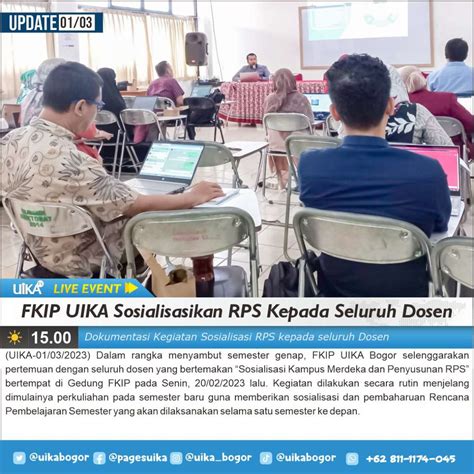 fkip uika sosialisasikan rps   dosen
