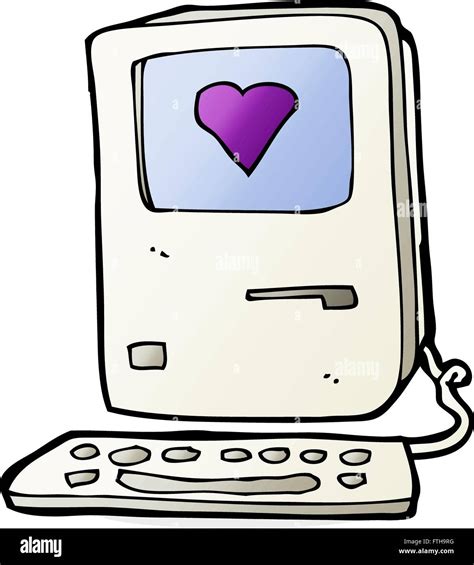 cartoon  computer  love heart stock vector image art alamy