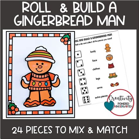 Gingerbread Man Craft For Build Or Roll A Gingerbread Man Dice Game