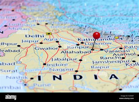 Map Of India Showing Allahabad Debbie Georgetta