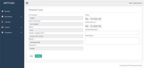 Source Code PHP Sistem Informasi Tabungan Siswa Berbasis Web