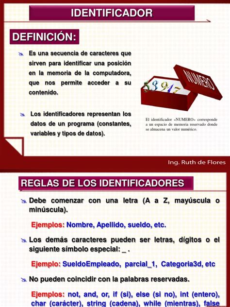 1 2 Identificadores Variables Y Constantes Pdf Variable Informática Tipo De Datos