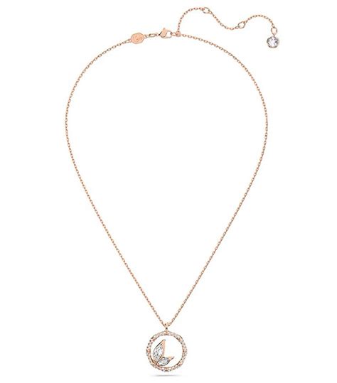 Swarovski Dellium Bamboo Necklace In Rose Gold