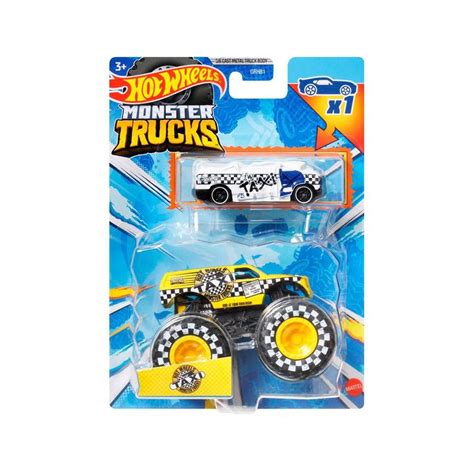 Carrinho Hot Wheels Monster Trucks Taxi HKM Mattel Carrinho De Brinquedo Magazine Luiza