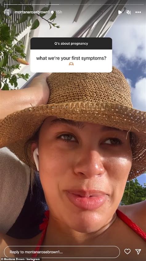 Montana Brown Shows Off Her Blossoming Baby Bump In Patterned Bikini After Revealing Her