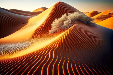 Premium Photo Fine Corrugated Sand In Dry Desert Dunes