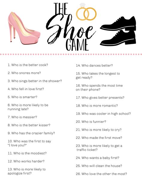 Wedding Shoe Game – Fun-Squared