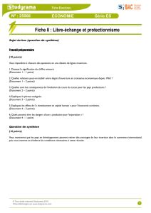 Fiche Libre Change Et Protectionnisme