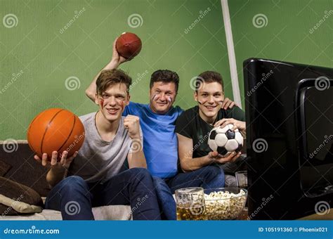 Family Watching Various Sports on Television Concept Stock Photo - Image of family, balls: 105191360