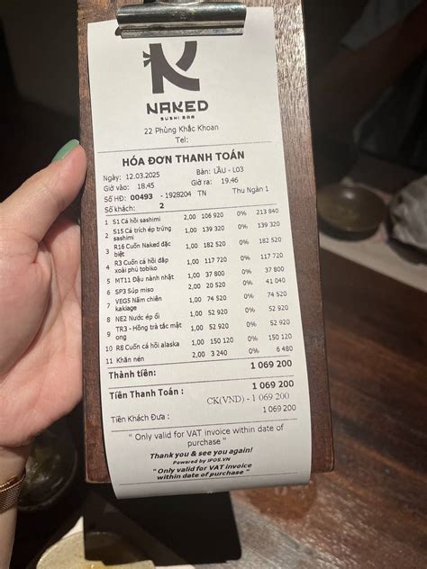 Menu At Naked Sushi Ph Ng Kh C Khoan Restaurant Ho Chi Minh City