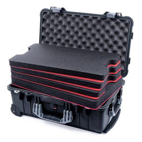 Pelican 1510 Case, Black with Silver Handles & Latches - ColorCase