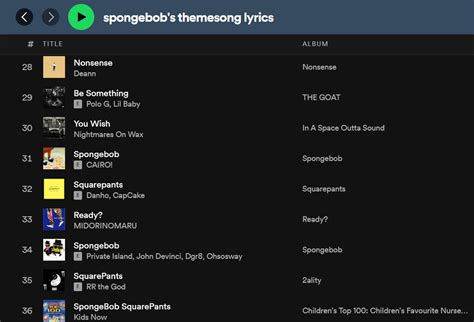 spongebob's themesong lyrics : r/weirdspotifyplaylists