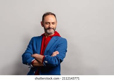 Portrait Sexy Mature Grey Bearded Man Stock Photo 2113563005 Shutterstock