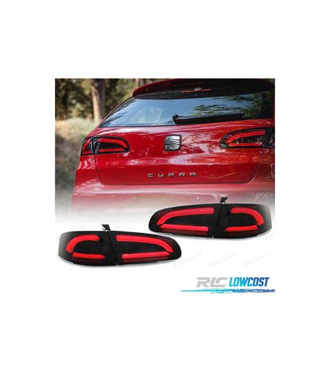 FAROLINS TRASEIROS LED LIGHTBAR PARA SEAT IBIZA 6L 02 08 CARDNA FUNDO PRETO