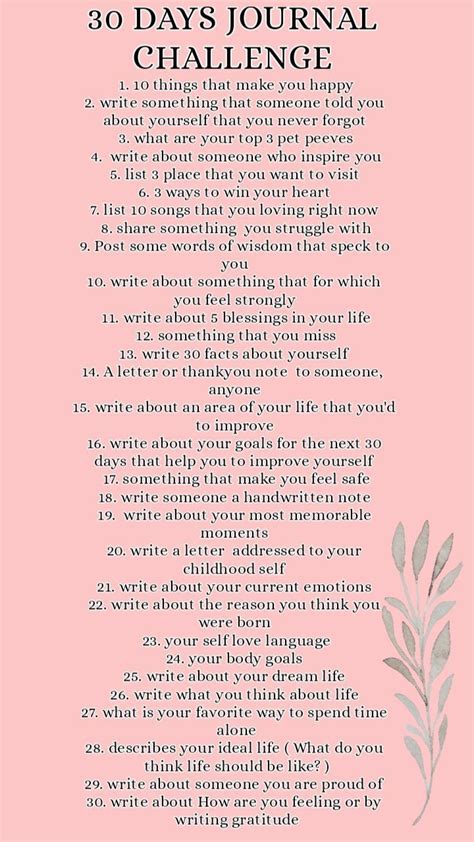 Pin By Grace Edwards On Selfcare In 2024 30 Day Writing Challenge