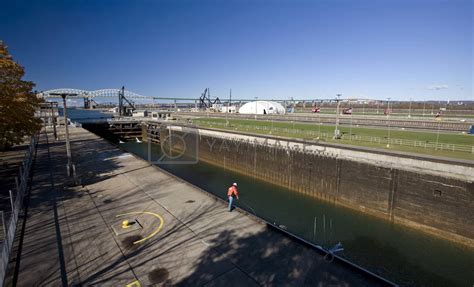 Sault Ste Marie Locks By Pictureguy Vectors And Illustrations With
