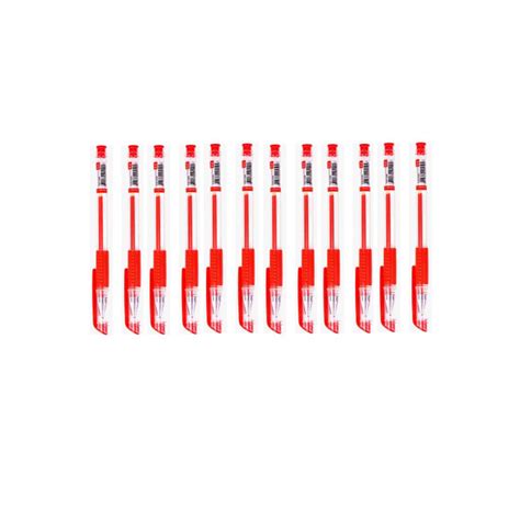 Attomex Ручка гелевая красная, 12 шт купить на OZON по низкой цене ...