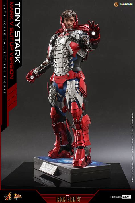 Hot Toys MMS599 Iron Man 2 1 6th Scale Tony Stark Mark V Suit Up Version Collectible Figure