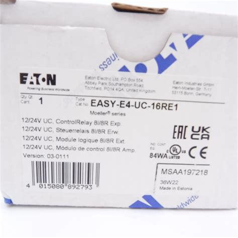 Eaton Easy Nano Programmable Logic Controller Expansion Device Easy E