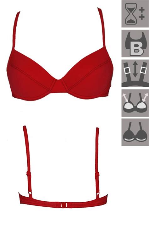Top Bikini Rojo Push Up Copas B