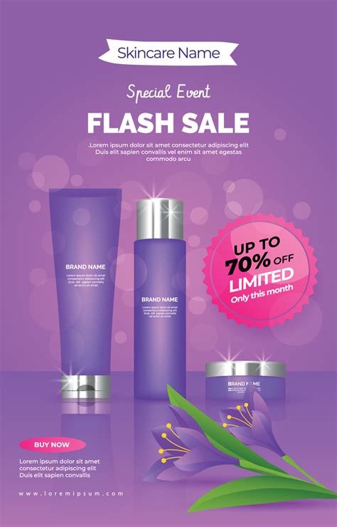 Skincare Flash Sale Poster Template 8808929 Vector Art at Vecteezy