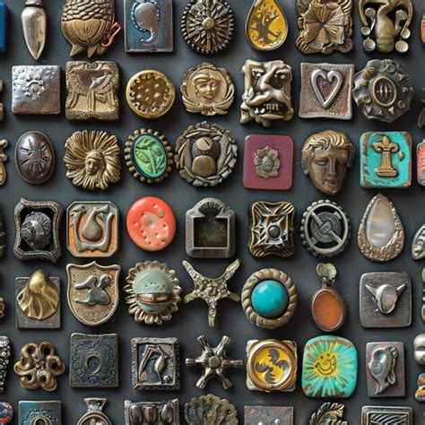 A Closeup Of A Selection Of Magnets And Small Trinkets Premium Ai