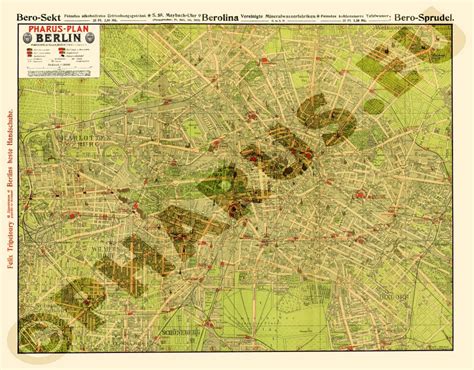 Pharus Pharus Historischer Stadtplan Berlin 1912